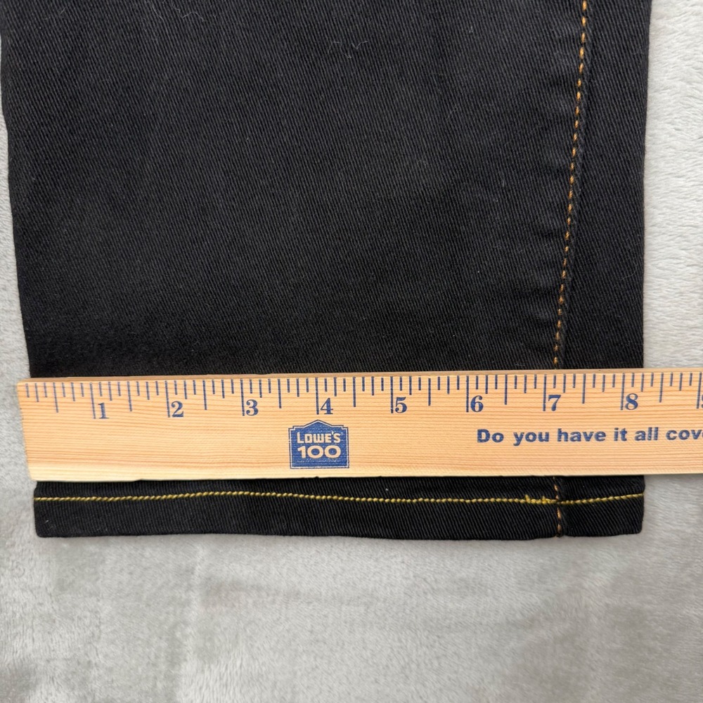 True Religion Billy Relaxed Bootcut Jeans Black Orange Contrast Stitch Mens 31 - Picture 12 of 15